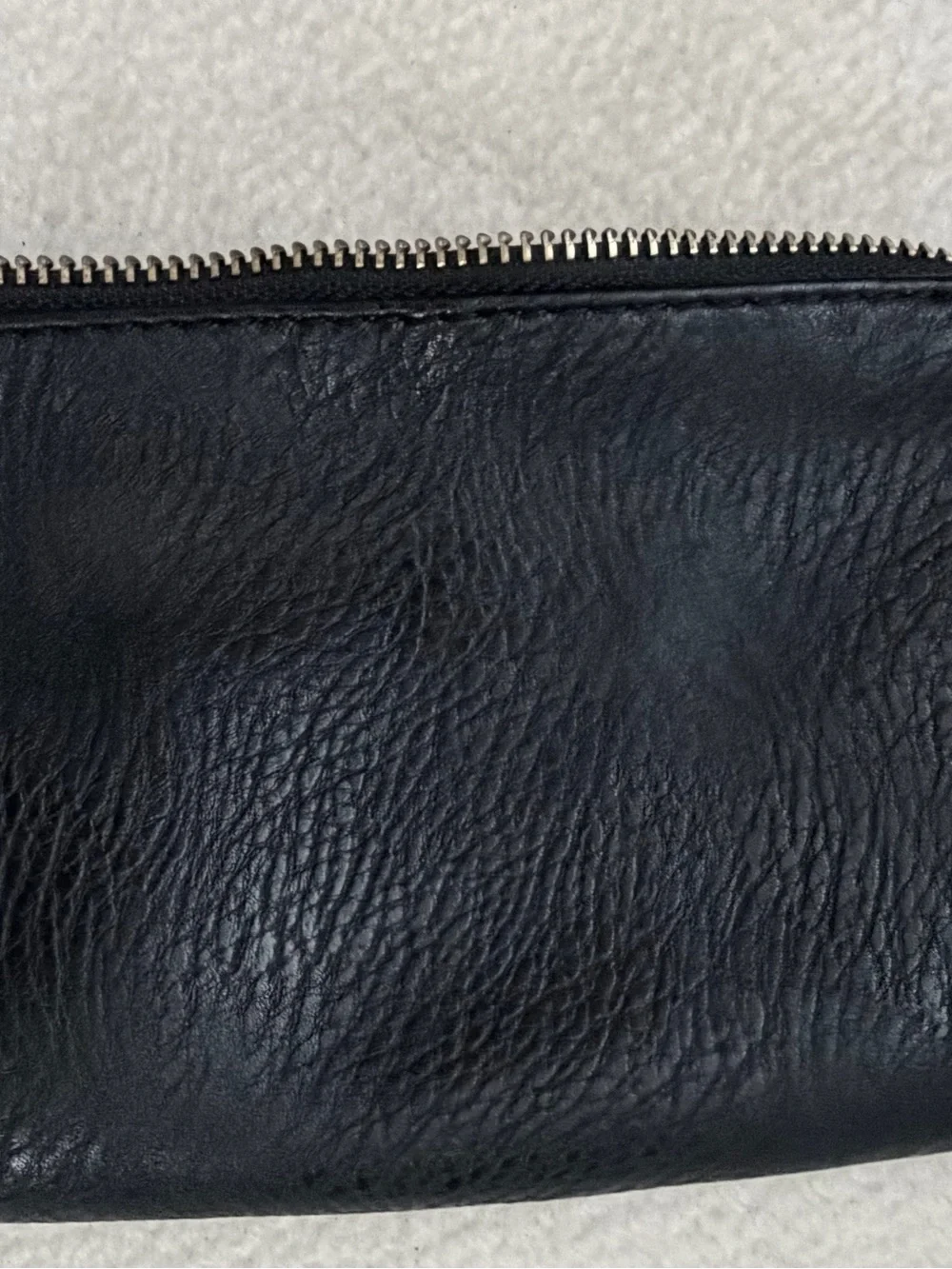 Antik Kraft Black Vegan Leather Wristlet Clutch